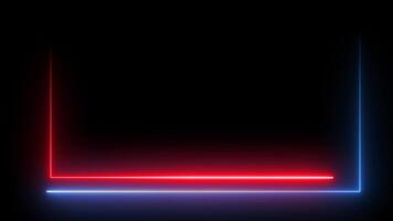laser effect neon glowing frame background. repetitive motion animation Loop video