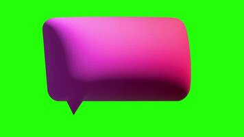3D Speech Bubbles Abstract, Decorative, Floating Background Green Screen video