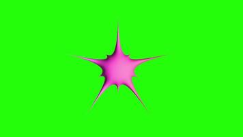 3D Star Abstract, Decorative, Floating Background Green Screen Loop video