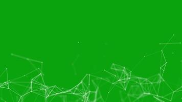 Animation of triangle Plexus on green screen background video