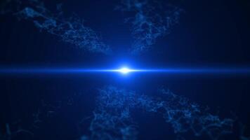 High tech technology of a tunnel Animation of triangle glowing on blue background video