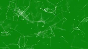 Animation of triangle Plexus on green screen background 4k video