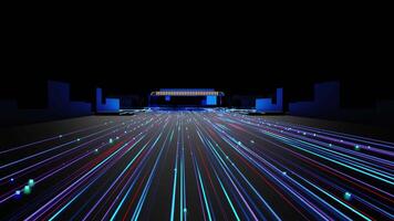 Technology Big data computer digital Background 3D video