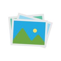 Set of many stacked pictures isolated, gallery and datasets concept vector