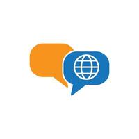 Translate icon, language translator, dictionary, chat translator. Chat bubble symbol or icon. Application or software. Realistic concept design. graphic elements vector