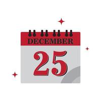 Christmas Calendar icon flat design template vector