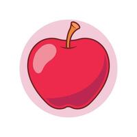 An apple icon in a circle on a white background vector