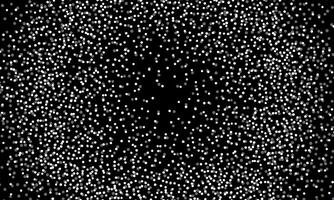 White glitter texture backdrop. Explosion of white confetti. Abstract circular white pattern on black background. dust with copy space. vector