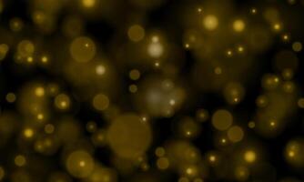 Glowing yellow bokeh circles. abstract shiny bokeh dark background. smooth color. vector