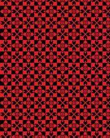 The ornamental pattern design is a bull silhouette and a soldier's mask, with a combination of red and black. vector