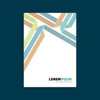 Book Cover Design with Abstract Line Stroke Composition, also Can Use for Flyer, Pamphlet, or Brochure vector