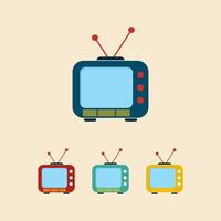 old fashioned tv with no signal. tv icon. Tv Icon in trendy flat style isolated on banana background. Television symbol for your web site design, logo, app, UI. vector