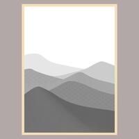 Japanese wave template in oriental style, Abstract landscape background with line pattern . vector