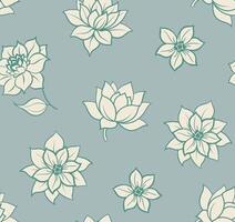 outline seamless floral pattern design vector