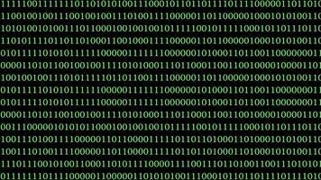 This abstract background showcases a series of green binary numbers arranged in a matrix format, representing digital data visually. video