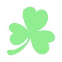 A green shamrock with three hearts. It is a symbol of luck and good fortune vector