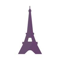 A purple Eiffel tower is the main focus of the image. The tower is tall and slender, with a pointed top. The color purple gives the image a sense of elegance and sophistication vector