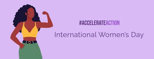 The poster is titled Accelerate Action and is purple in color vector