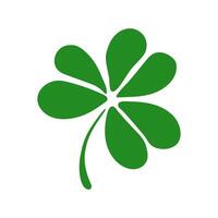 A green clover with a green stem. The clover is the main focus of the image vector
