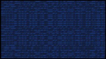 Digital representation of binary code fills the space, showcasing a seamless pattern of zeros and ones against a dark blue backdrop, conveying a tech-inspired atmosphere. video