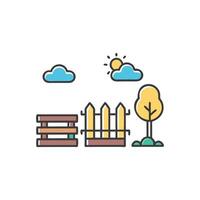 Stylish Backyard Layout Design vector