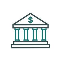 Iconic Bank Building Design vector