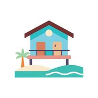 Charming Beach House Design vector