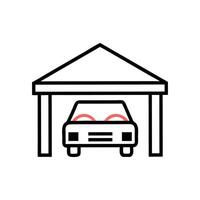 Elegant Carport Design vector