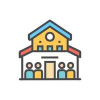 Dynamic Community Center Design Icon vector