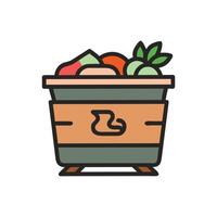 Dynamic Compost Bin Design Icon vector