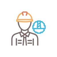 Dynamic Contractor Icon Design vector
