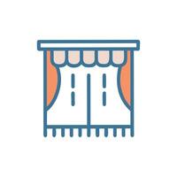 Dynamic Curtain Design Icon vector