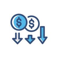 Charming Depreciation Icon Design vector