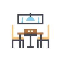 Charming Dining Room Design Icon vector
