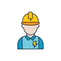 Iconic Electrician Illustration for Home Services vector
