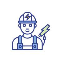 Skilled Electrician Design for Wiring Projects vector