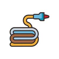 Elegant Garden Hose Design for Efficient Watering vector