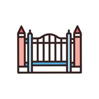 Stylish Gate Design for Entrances vector