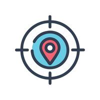Modern GPS Icon for Navigation Applications vector