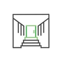 Stylish Hallway Illustration for Contemporary Spaces vector