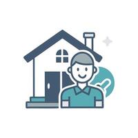 Elegant Homeowner Icon for Property Features vector