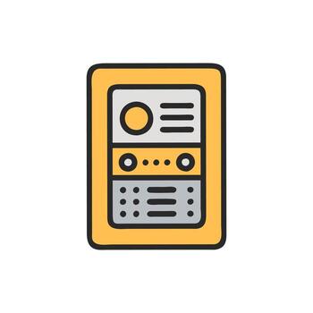 moderno intercomunicador diseño para casas vector