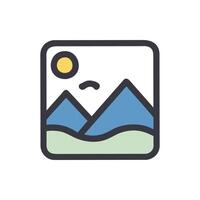 Stylish Landscape Icon for Branding vector