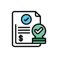 Modern Loan Approval Icon for Marketing vector