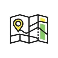Stylish Map Design for Graphic Use vector