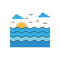 Stunning Ocean View Design for Travel vector