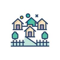 Elegant Neighborhood Icon for Digital Use vector