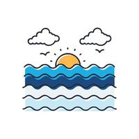 Charming Ocean View Design for Nature vector