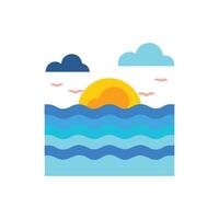 Stylish Ocean View Icon for Branding vector