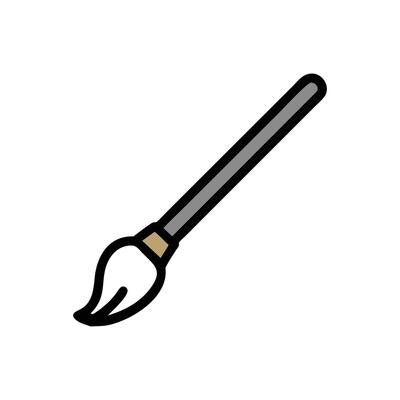Charming Paintbrush Design for Art Projects